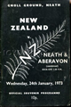 Neath and Aberavon v New Zealand 1973 rugby  Programme